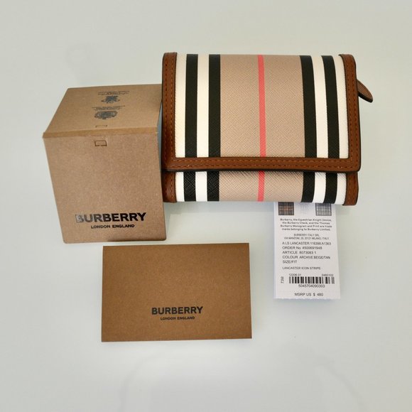 NWT BURBERRY LANCASTER ICON STRIP VINTAGE CHECK - Picture 9 of 9